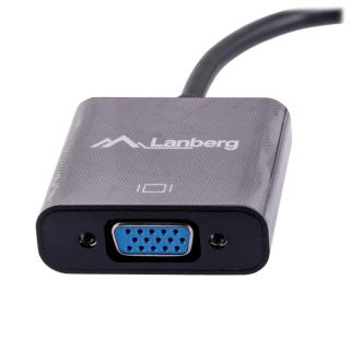 Adapter Lanberg AD-0006-BK (Mini DisplayPort M - D-Sub (VGA) F 0,20m kolor czarny)