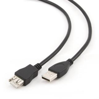 Kabel GEMBIRD CCP-USB2-AMAF-10 (USB 2.0 typu A F - USB 2.0 typu A M 3m kolor czarny)