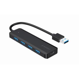 GEMBIRD HUB USB 3.1 (GEN 1) 4-PORTOWY, CZARNY