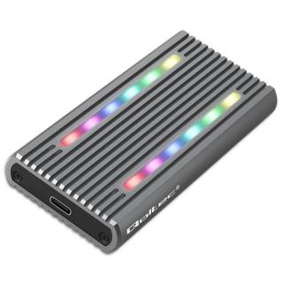 QOLTEC OBUDOWA NA DYSK M.2 SSD | SATA | NVME | RGB LED |...