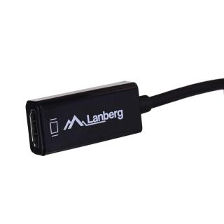 Adapter Lanberg AD-0005-BK (Mini DisplayPort M - HDMI F 0,20m kolor czarny)