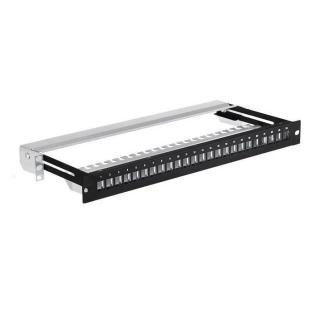 Patch panel keystone RACK 19" 1U, 24 porty, FTP, STP,...