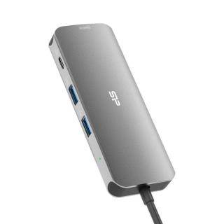 Stacja dokująca Silicon Power SR30 8in1 HDMI SD USB-C USB-A RJ45 PD 100W