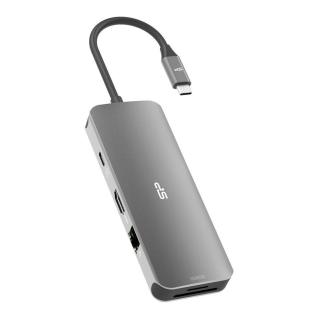 Stacja dokująca Silicon Power SR30 8in1 HDMI SD USB-C USB-A RJ45 PD 100W