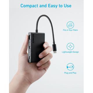 Hub 332 USB-C 5w1 4K HDMI Single Display czarny