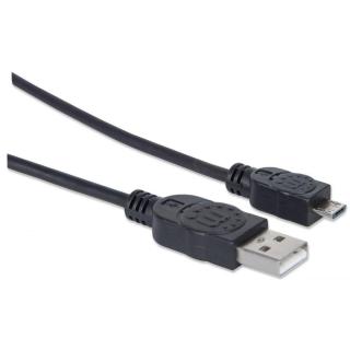 Kabel Manhattan USB 2.0 A-Micro B M/M 0,5m, czarny