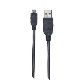 Kabel Manhattan USB 2.0 A-Micro B M/M 0,5m, czarny