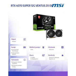 Karta graficzna GeForce RTX 4070 SUPER 12G VENTUS 2X OC GDDRX6 192bit