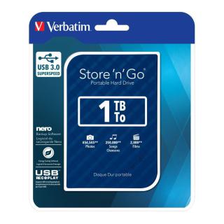 Dysk zewnętrzny Verbatim 1TB Store 'n' Go 2.5" niebieski USB