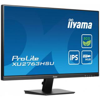 Monitor 27 cali ProLite XU2763HSU-B1 IPS,100HZ,ECO,3ms,SLIM,HDMI,DP,2x USB3.2 TCO,EPEAT