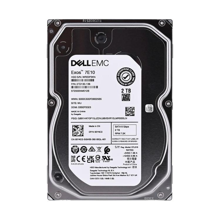 Dell 2TB 7.2K RPM SATA 6Gbps 512n 3.5in Cabled Hard Drive for PE T150