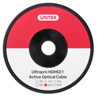 UNITEK KABEL HDMI OPTYCZNY 2.1 AOC,8K, 4K120HZ,20M