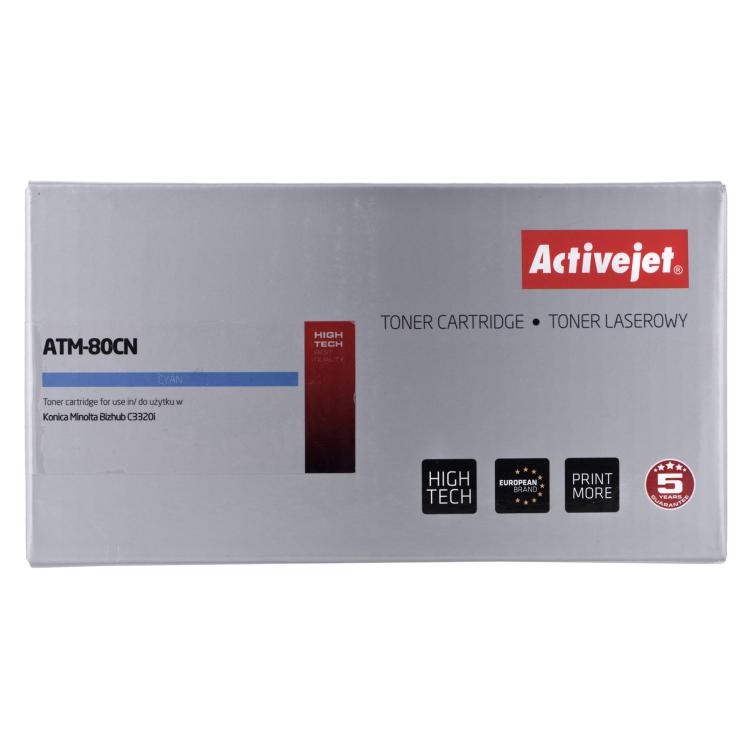 Activejet ATM-80CN Toner (zamiennik Konica Minolta TNP80C Supreme 9000 stron błękitny)