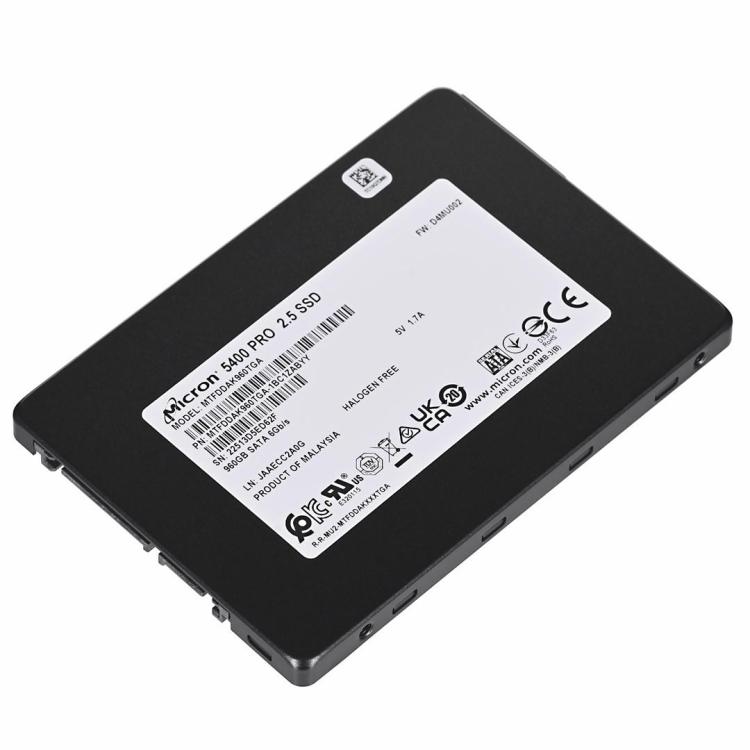 Dysk SSD Micron 5400 PRO 960GB SATA 2.5" MTFDDAK960TGA-1BC1ZABYYT (DWPD 1.5) Tray