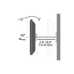 Uchwyt ścienny Techly 23"-55", 70kg obrotowy