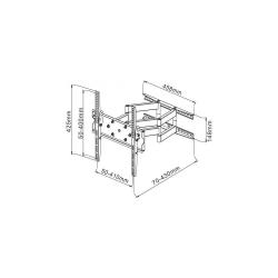 Uchwyt ścienny Techly 23"-55", 70kg obrotowy