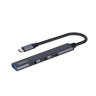 Hub 4 porty USB-C - 3 x USB-A 2.0, 1 x USB-A 3.1 3.1 GEN 1, 5 Gbps, AK-71