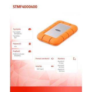 Dysk SSD Mini Rugged 4TB USB 3.2 STMF4000400