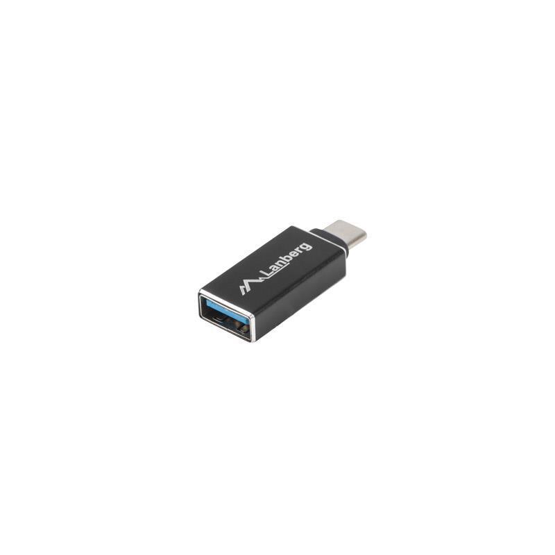 Adapter Lanberg USB type-C(F) - USB-A(F) 3.1 czarny