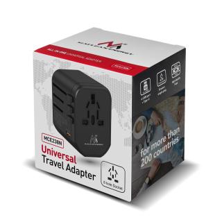 Adapter podróżny Maclean MCE238N zasilacz USB, 2xUSB 2,4A...