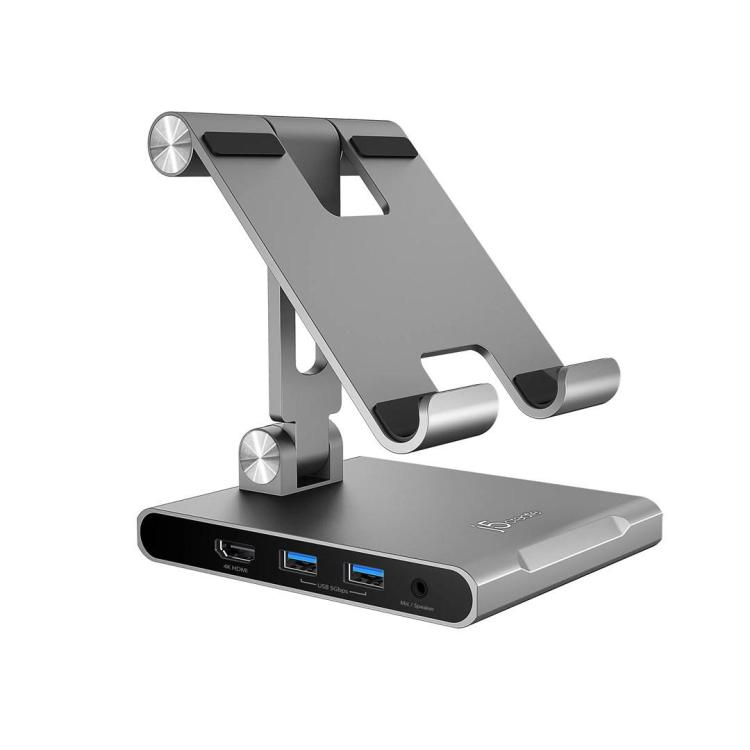 Podstawka ergonomiczna do iPad Pro ze stacją dokującą j5create Multi-Angle Stand with Docking Station for iPad Pro USB-C 1x4K