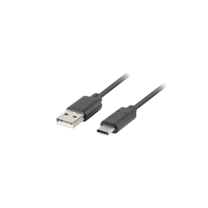 Kabel USB 2.0 Lanberg Type-C(M) - AM 0,5m czarny QC 3.0