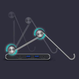 Podstawka ergonomiczna do iPad Pro ze stacją dokującą j5create Multi-Angle Stand with Docking Station for iPad Pro USB-C 1x4K