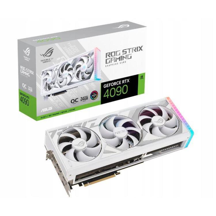 Karta graficzna GeForce RTX 4090 ROG STRIX WHITE OC 24GB GDDR6X 384bit