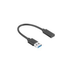 Kabel USB 3.1 Lanberg USB type-C(F) 3.1 - USB-A(M) 0,15m...