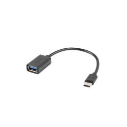 Kabel USB 2.0 Lanberg USB type-C(M) - USB-A(F) 0,15m OTG...