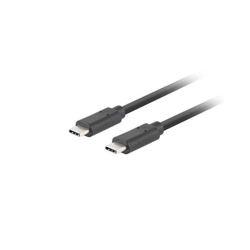 Kabel USB Lanberg USB-C(M) - USB-C(M) 3.1 Gen 2 10Gb/s PD100W 1,8m czarny