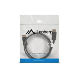 Kabel DisplayPort Lanberg M/M 1m 4K v1.2 czarny