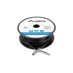 Kabel HDMI Lanberg M/M v2.0 40m czarny optyczny AOC