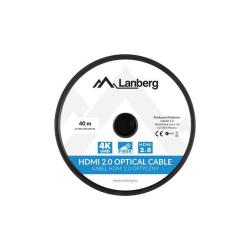 Kabel HDMI Lanberg M/M v2.0 40m czarny optyczny AOC