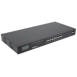 INTELLINET SWITCH GIGABIT 16X RJ45, POE+, 2X SFP,