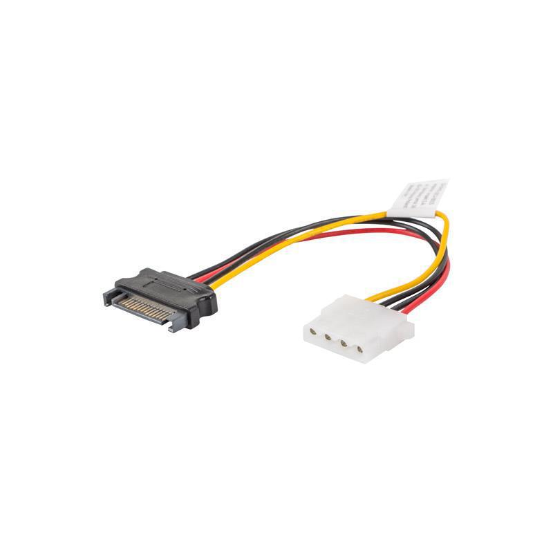 Kabel adapter Lanberg SATA zasilający(M) - Molex(F) 0,15m