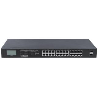 INTELLINET SWITCH GIGABIT 24X RJ45 POE+, 2X SFP, W