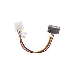 Kabel adapter Lanberg SATA zasilający(M) - Molex(F) 0,15m