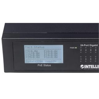 INTELLINET SWITCH GIGABIT 24X RJ45 POE+, 2X SFP, W