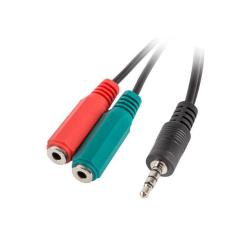 Kabel adapter Lanberg Minijack 3,5mm 4-pin (M) - 2x...