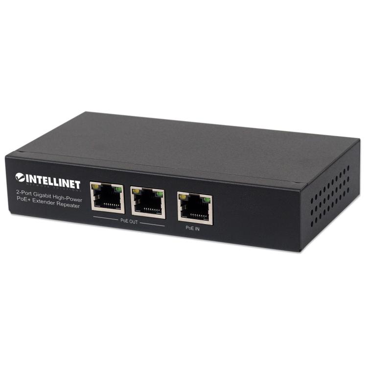 INTELLINET EXTENDER POE+ 2-PORTOWY GIGABIT 802.3AT