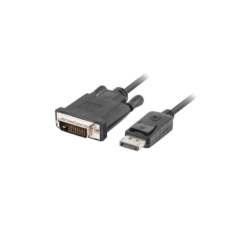 Kabel adapter Lanberg DisplayPort v1.2 - DVI-D (24+1) M/M 1m czarny Dual Link