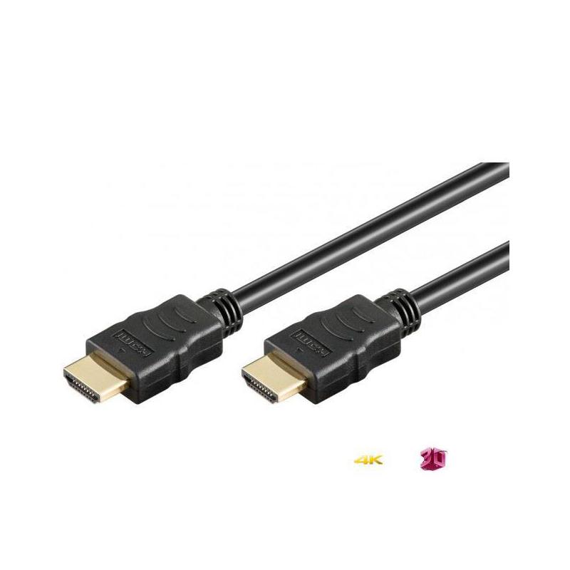 Kabel HDMI Techly HDMI-HDMI M/M 1,4 Ethernet 3D 4K, ekranowany, 2m, czarny