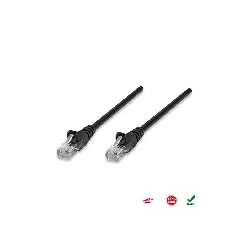 PatchCord 100% miedź Intellinet Cat.5e UTP, 0,5m, czarny