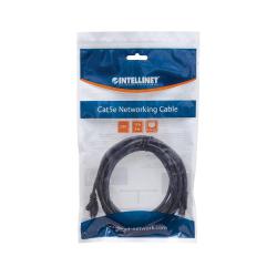 PatchCord 100% miedź Intellinet Cat.5e UTP, 0,5m, czarny