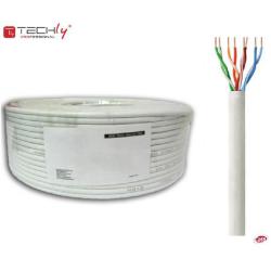 Kabel instalacyjny TechlyPro skrętka Cat6 U/UTP linka 100m, CCA szary