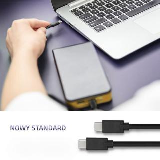 Kabel USB Qoltec 2.0 typ C męski | USB 2.0 typ C męski |...