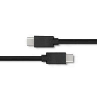 Kabel USB Qoltec 2.0 typ C męski | USB 2.0 typ C męski | 0.5m | Czarny