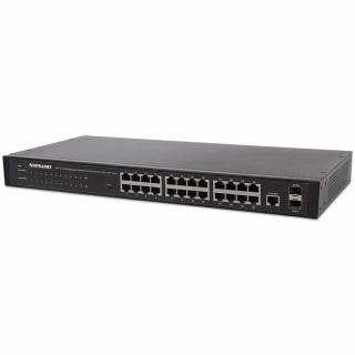 GIGA SWITCH 24x RJ45 + 2x SFP WEB-SMART VLAN QOS RACK