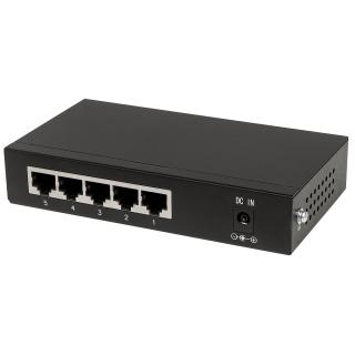 Switch Gigabit 5 portów RJ45 POE+, desktop